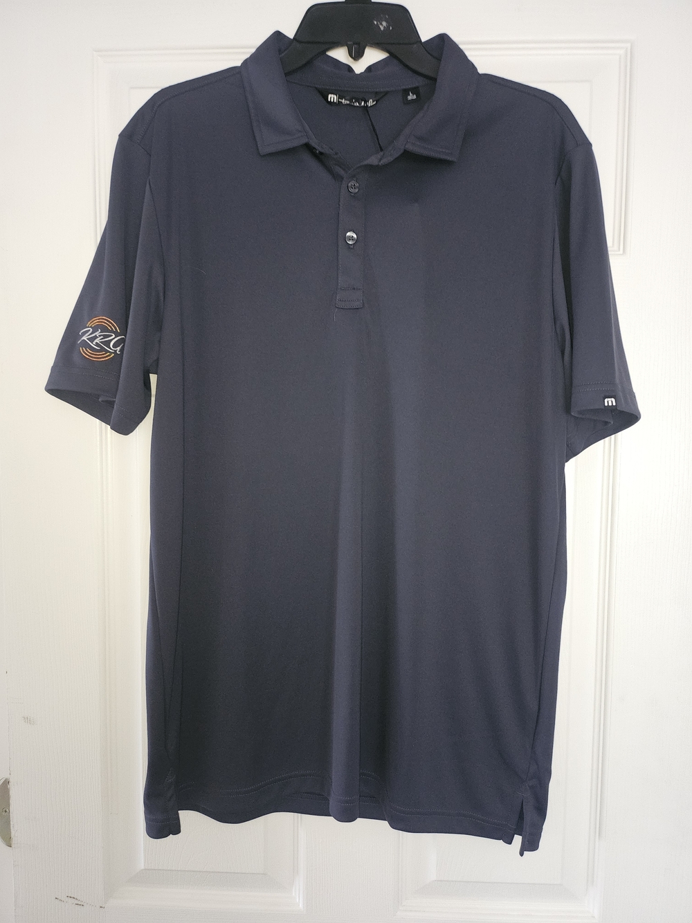 Travis Mathew Navy Short-Sleeve Polo with Subtle Sleeve Logo